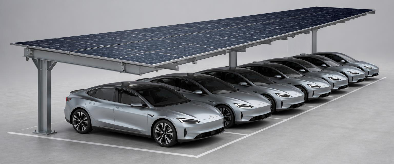 PV-Carport Typ L Einreihig
