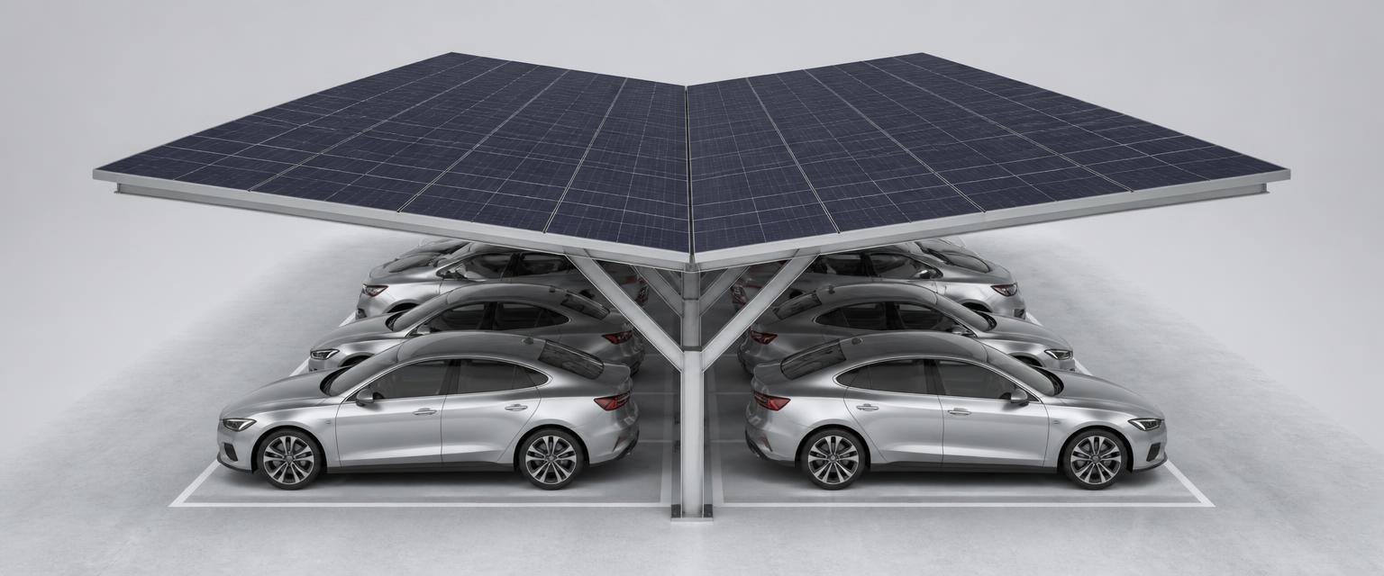 PV-Carport Typ Y Doppelreihig